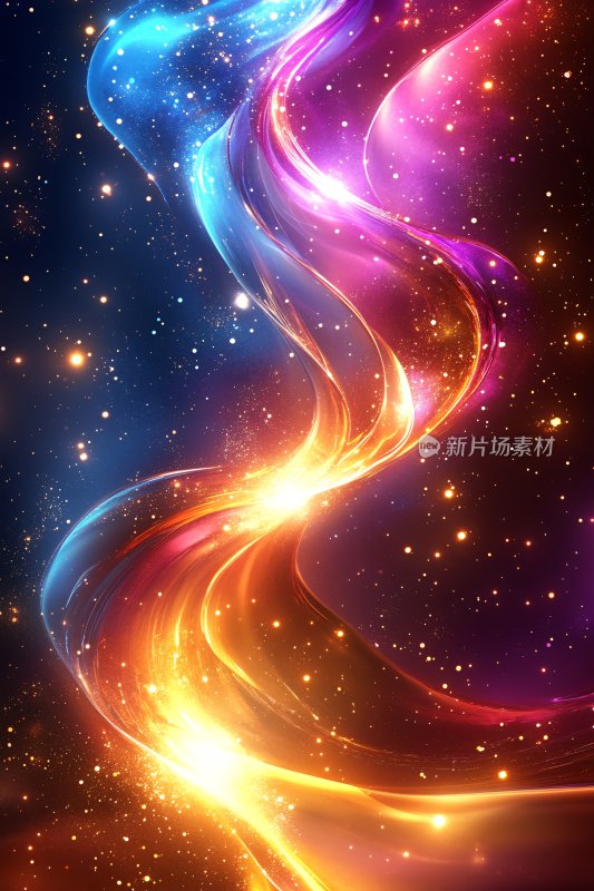 绚丽梦幻的星空流光画面