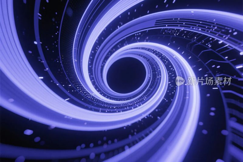 紫色漩涡光影插画