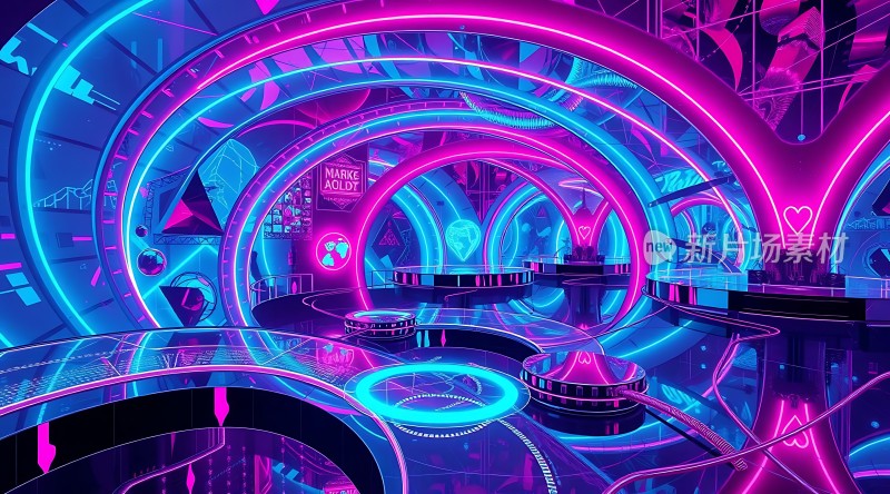 霓虹幻境未来科技世界