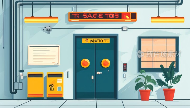 安全出口警示图