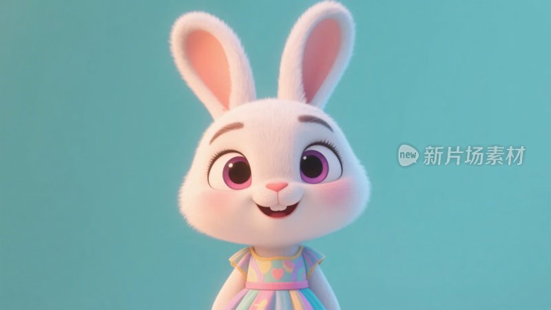 卡通兔子形象插画