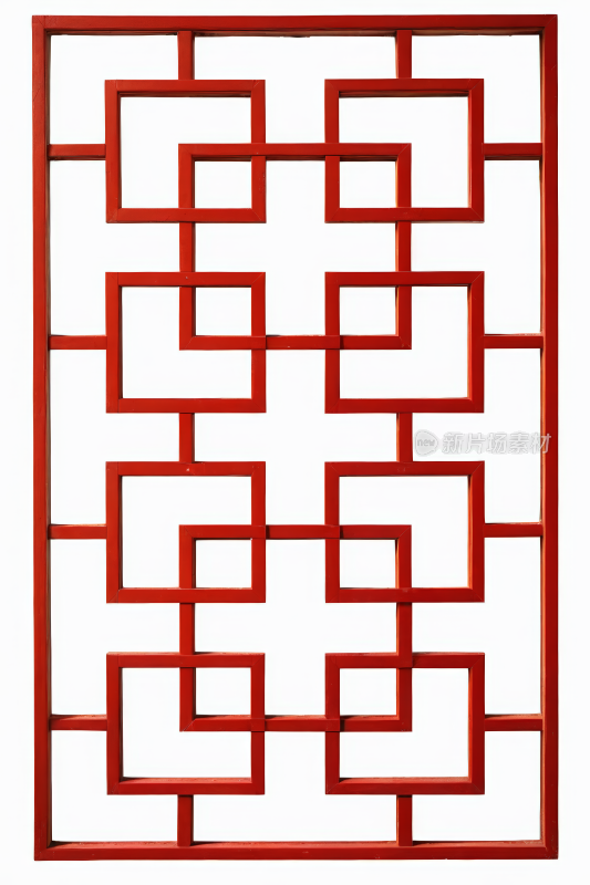 白色背景的红色方形物体特写高清图片