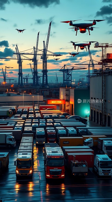 未来物流无人机与卡车协同作业