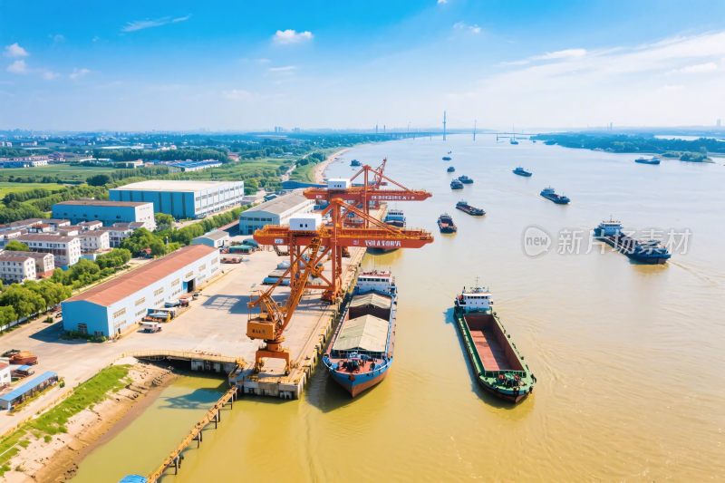 港口航拍景观图