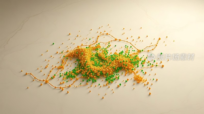 彩色粒子艺术作品