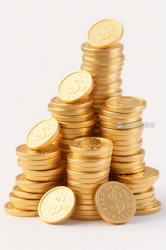 黄金硬币堆叠