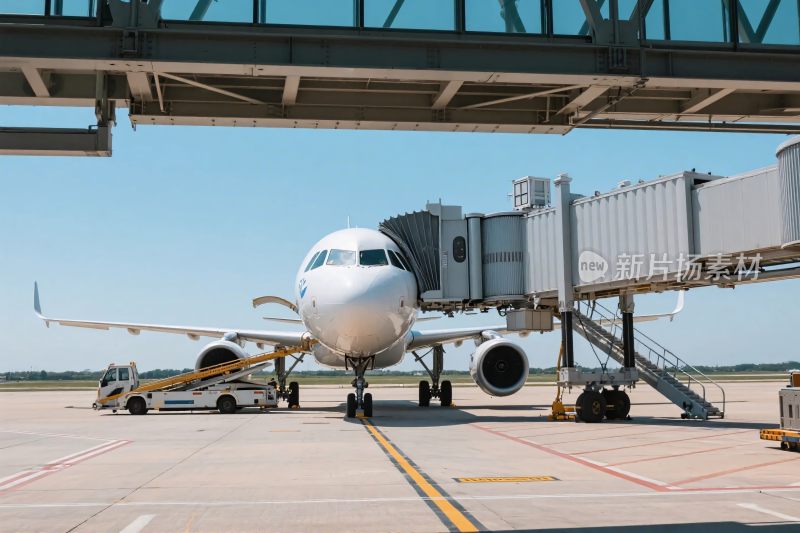机场停机坪上的飞机