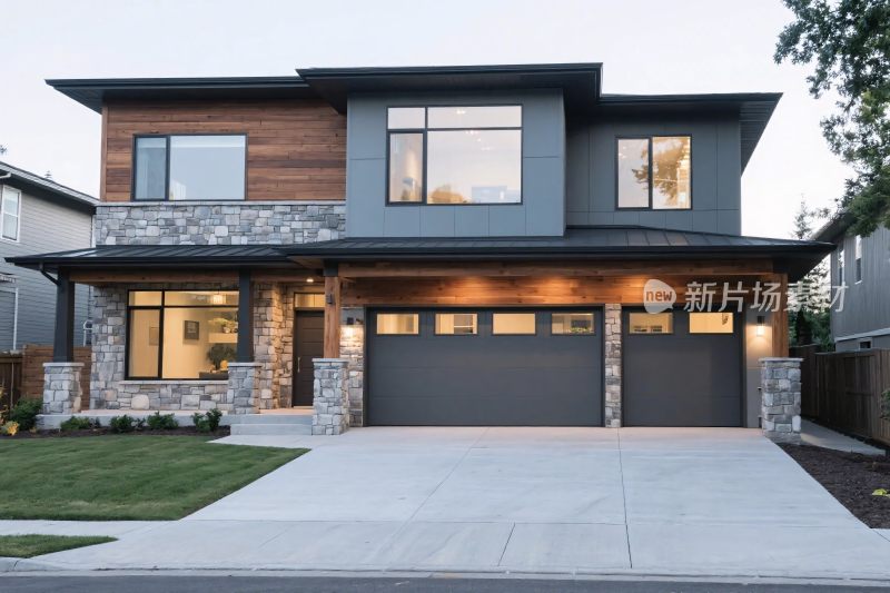 现代联排住宅外景