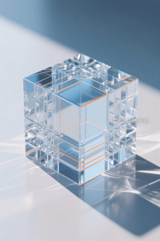 透明水晶立方体效果