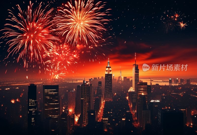 国庆烟花璀璨夜