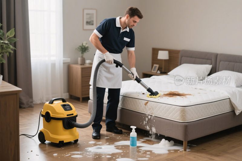 保洁清洁床垫场景