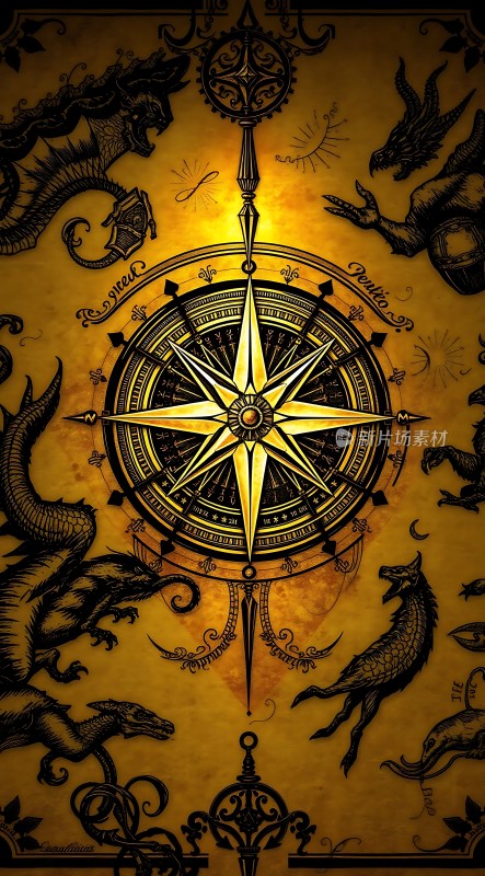 金色罗盘与神秘生物