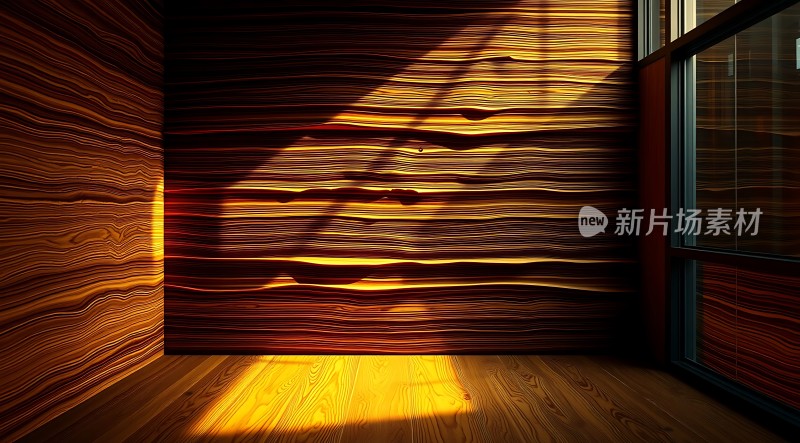 阳光下的木纹世界