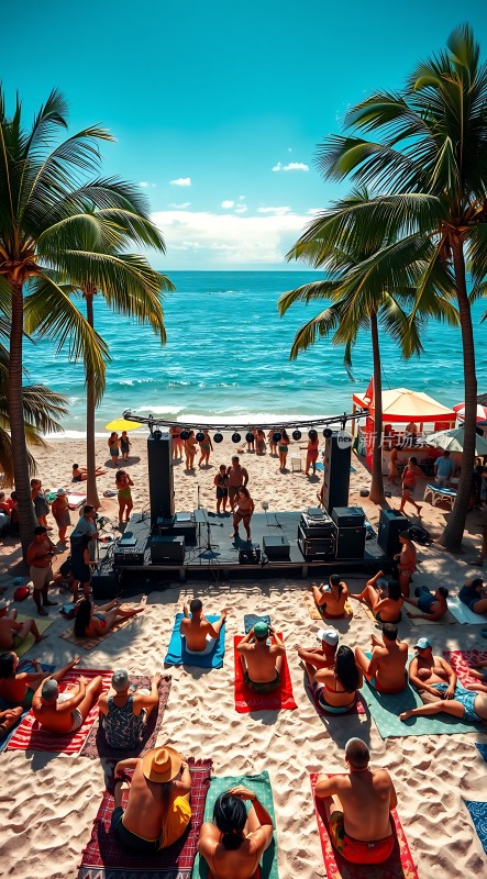 阳光沙滩音乐节享受海风与旋律
