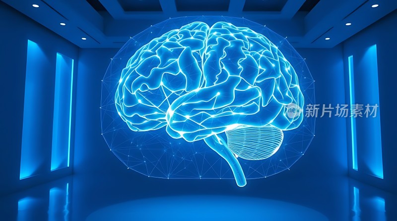 蓝色大脑科技感