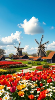 风车花海春意盎然 风车花海春意盎然