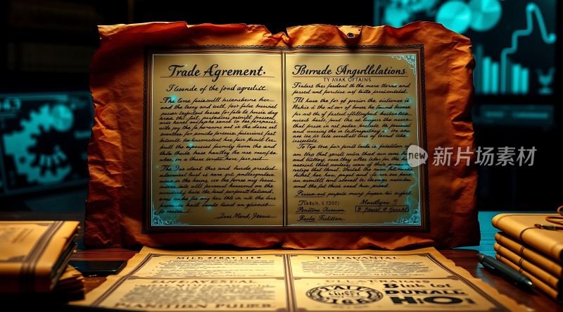 新片场素材古旧文献