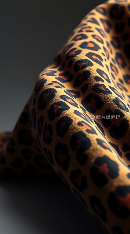 豹纹布料细节展示