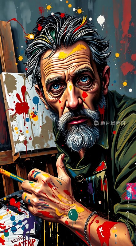 艺术家的创作瞬间