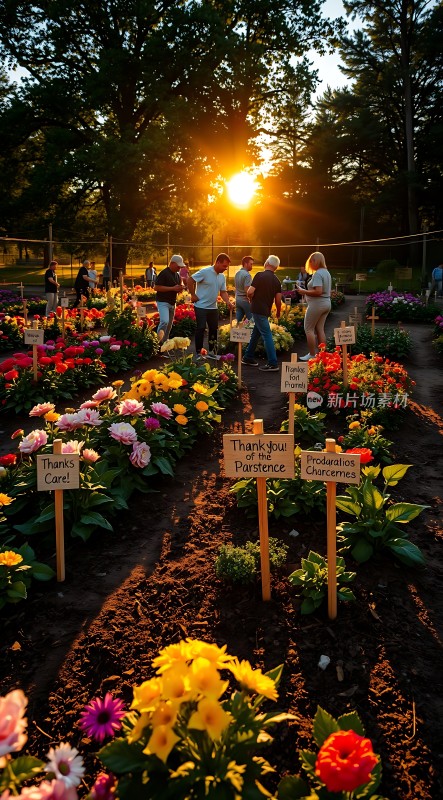 日落下的花园派对