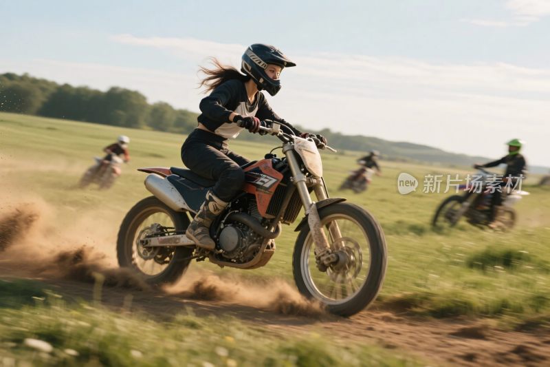 越野摩托骑行场景