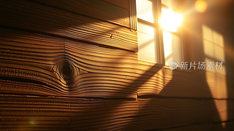 阳光下的木纹之美