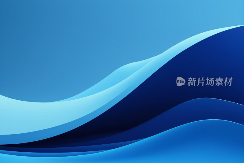 天空背景的蓝色波浪特写高清背景图片