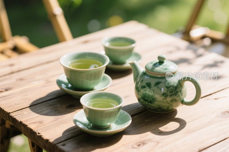 绿韵茶具静雅