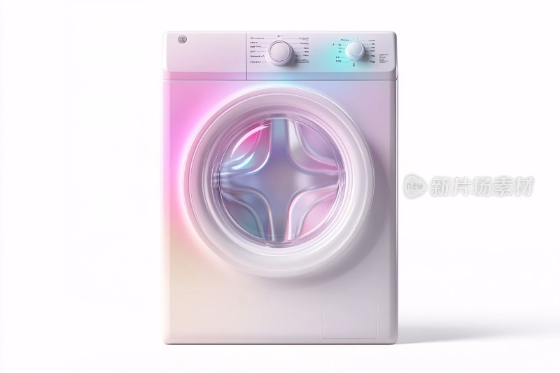 梦幻色彩洗衣机插画