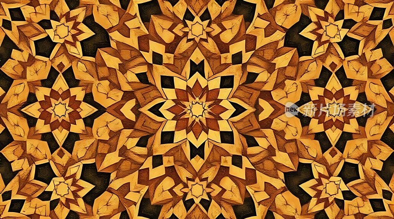 金色的几何图案