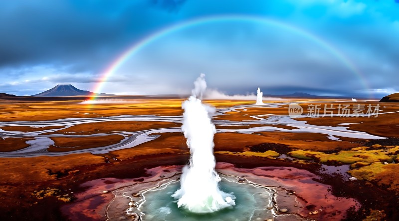 彩虹下的自然奇观
