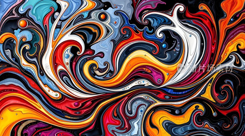 色彩漩涡抽象艺术之美