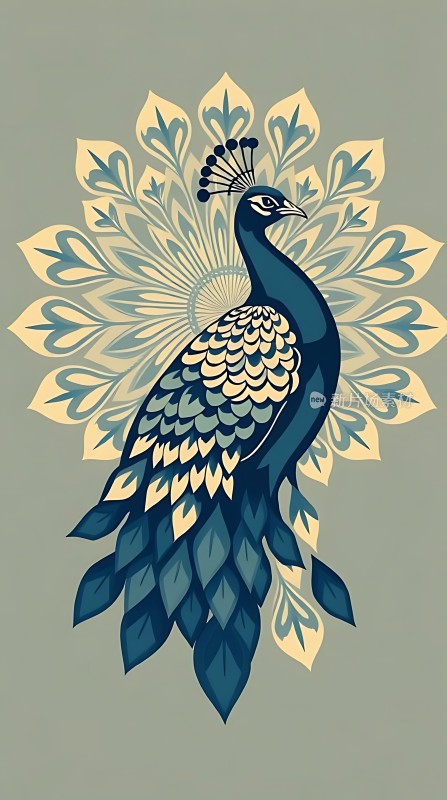 孔雀开屏展华彩