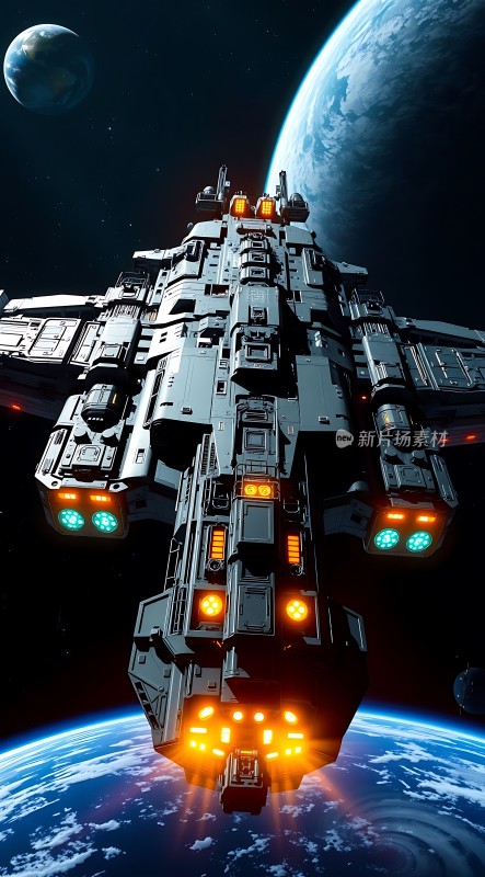 星际飞船启航地球