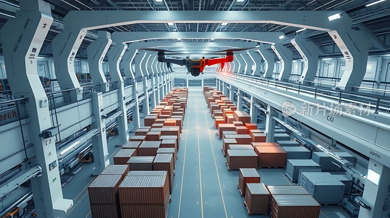 智能物流中心无人机配送货物