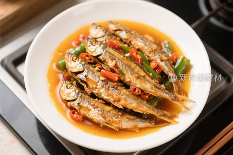 家常红烧小鱼菜肴