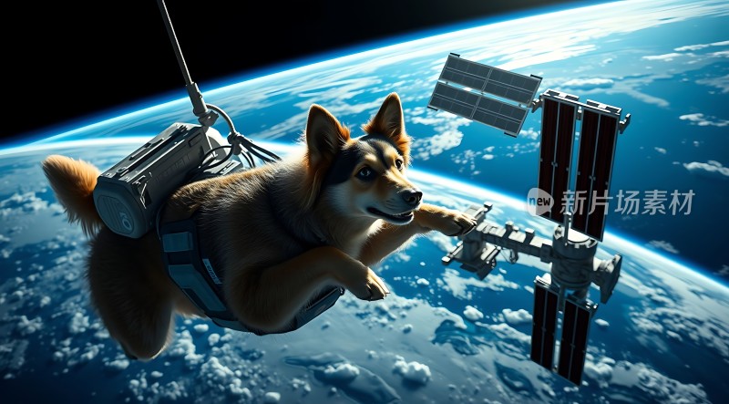 太空遨游的小狗
