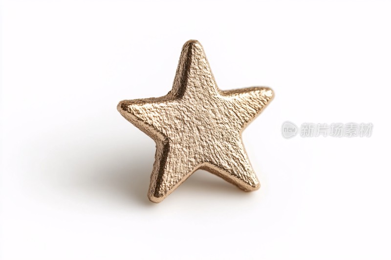 金色五角星饰品特写