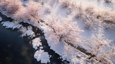 冬日暖阳下的冰雪世界