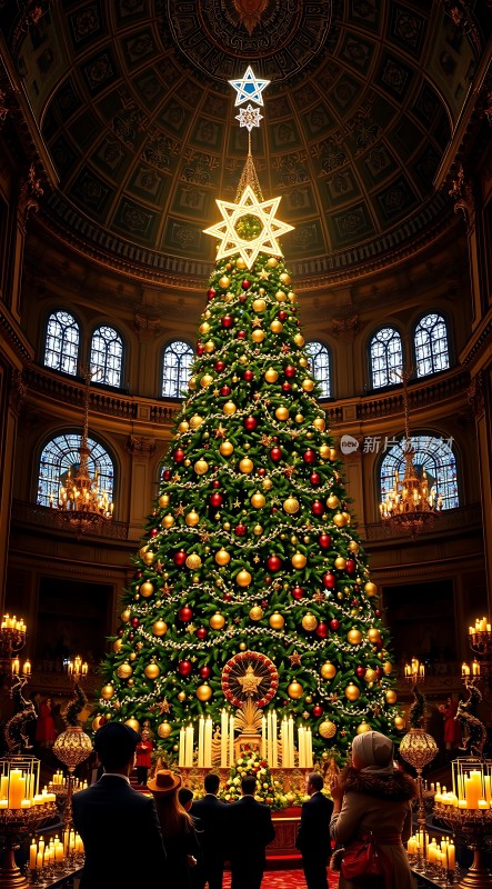 圣诞树下的温馨聚会