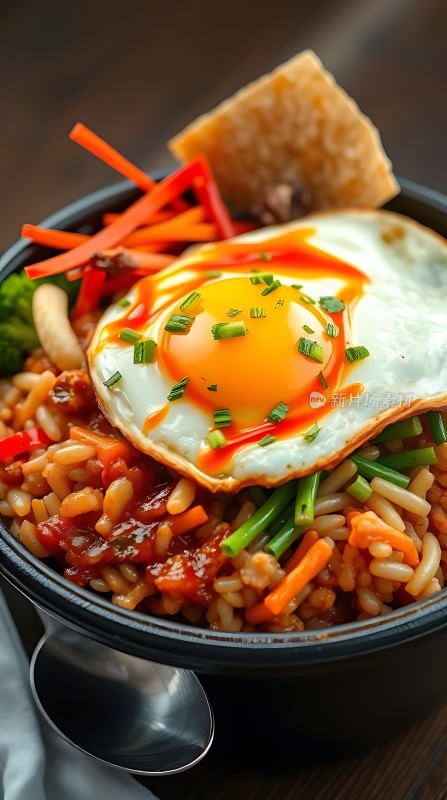 香葱煎蛋盖浇饭