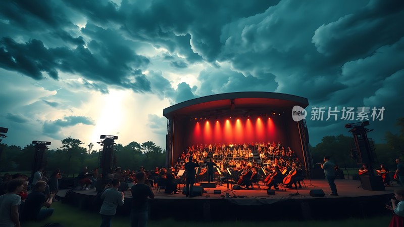 交响乐之夜舞台上的音乐盛宴