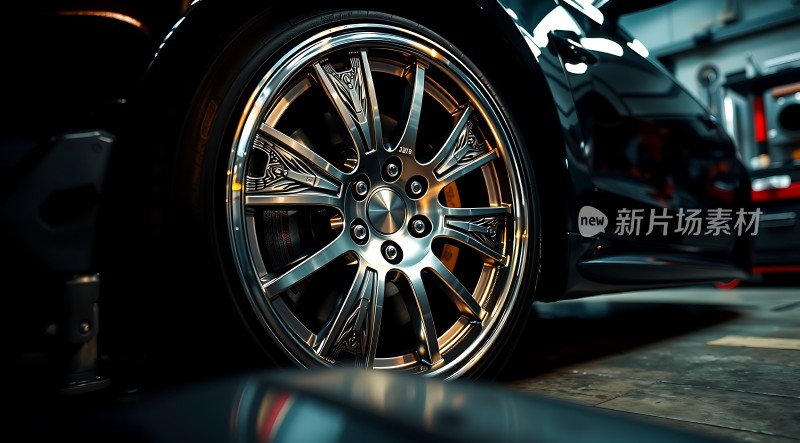 新片场素材豪华轮毂细节展示