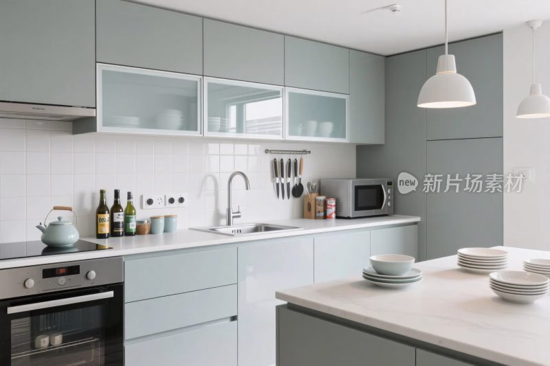 现代厨房场景