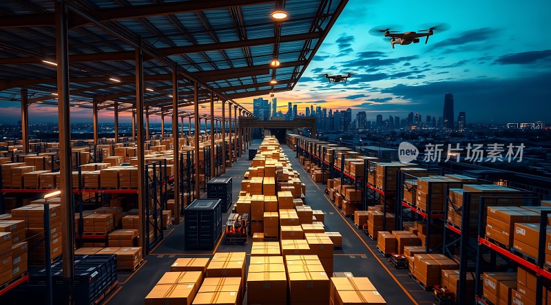 智能物流仓库未来城市配送中心