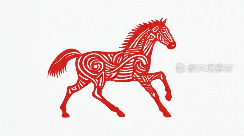 中国风，马年春节节日喜庆艺术民族风