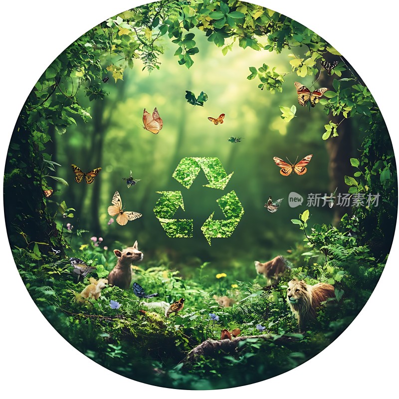 绿色循环森林生态