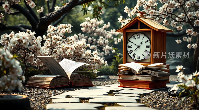 春日书香伴时钟