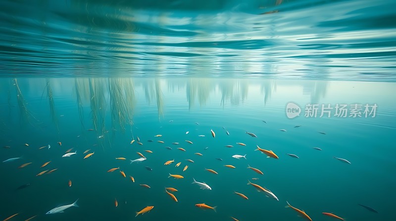 水下鱼群游弋