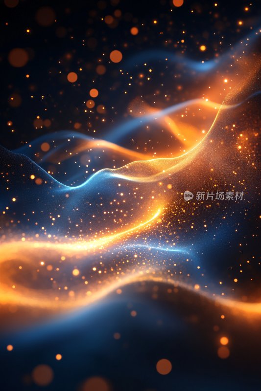 炫彩流动光线背景图